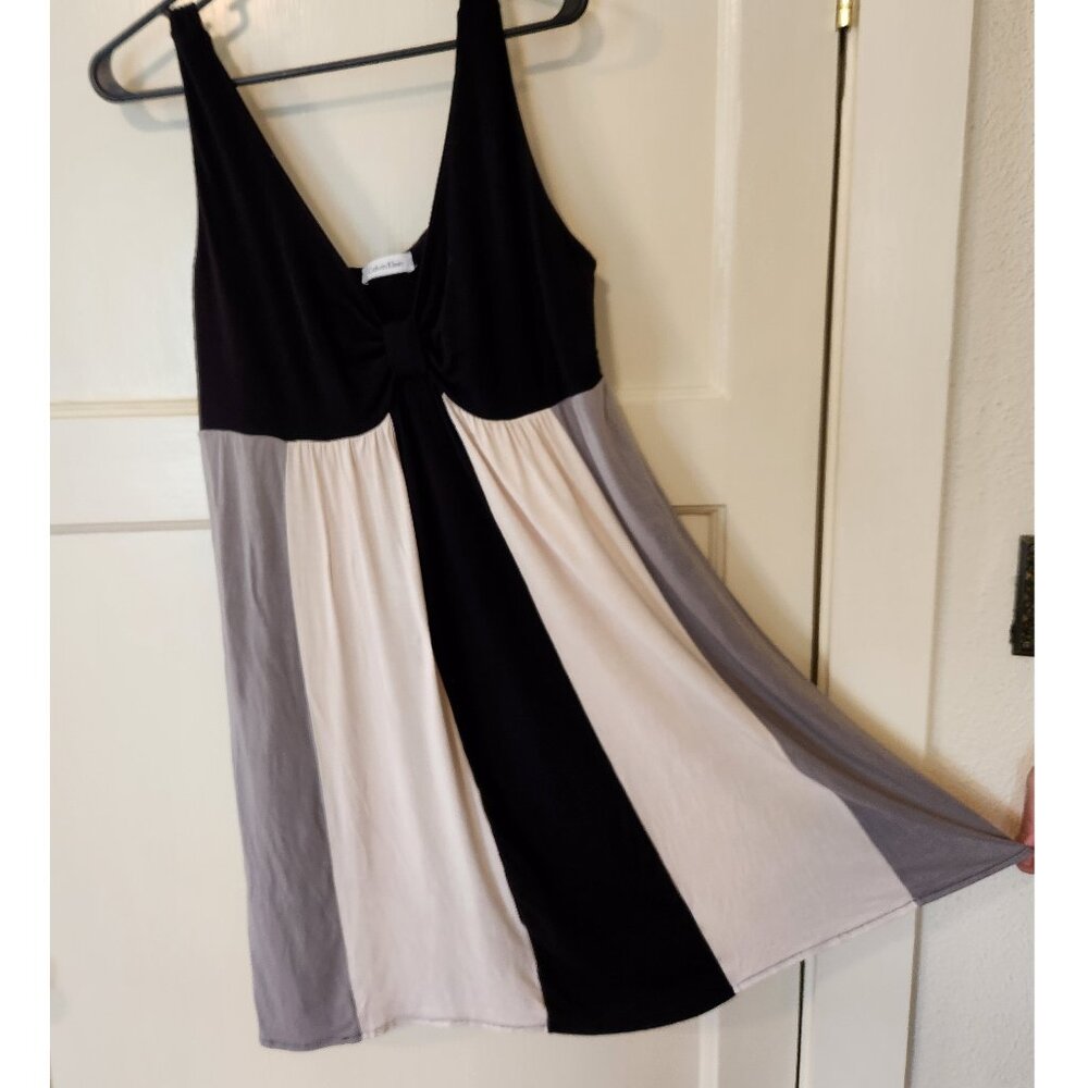 Calvin Klein Sleeveless Striped Colorblock Dress